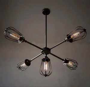 Yngve Five Leaflet Uranium Ceiling Fan Lamp
