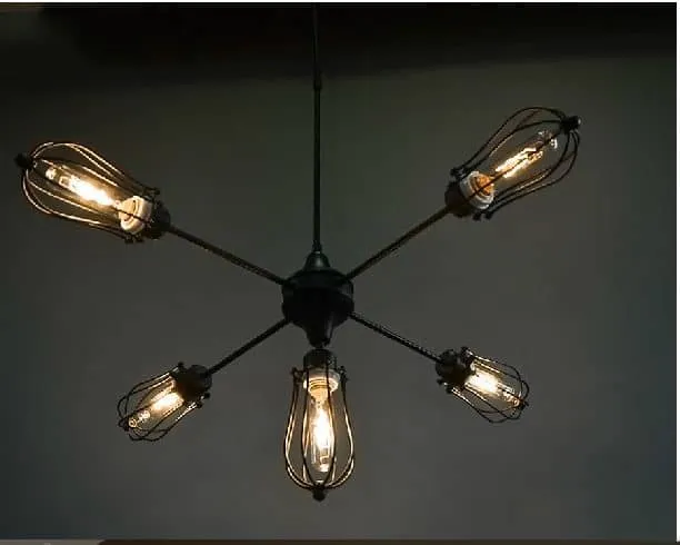 Yngve Five Leaflet Uranium Ceiling Fan Lamp